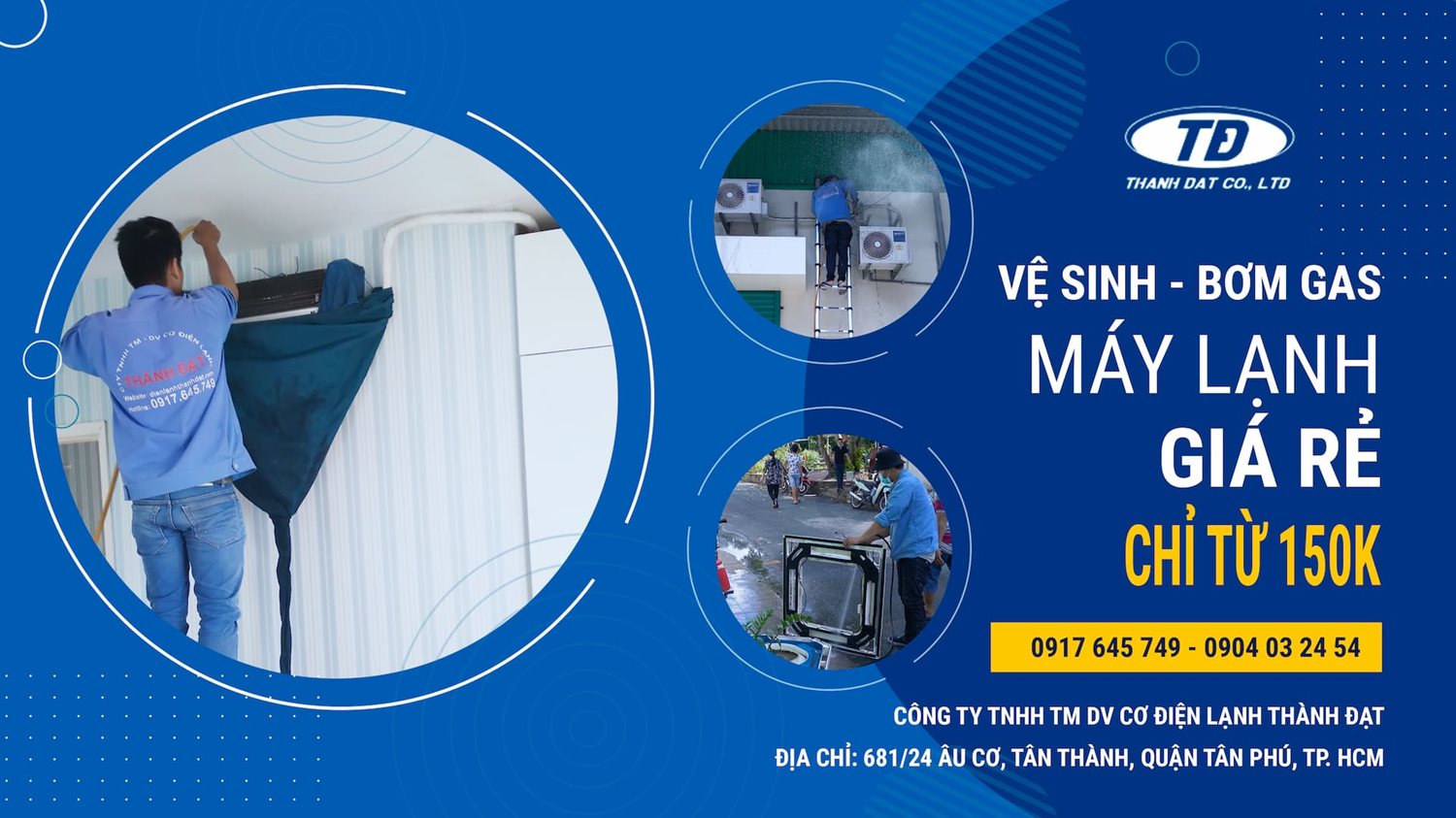 Vệ sinh - bơm gas máy lạnh giá rẻ